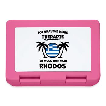Rhodos Griechenland – Urlaub & Erinnerungen - Brotdose - Pink - Vorne