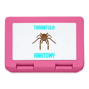 Tarantula Spider Anatomy - Funny Diagram - Lunchbox - pink - Front