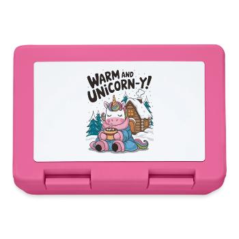 Warm And Unicorn-y! - Lunchbox - pink - Front