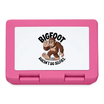 Bigfoot Doesn't Do Selfies - Lunchbox - pink - Front