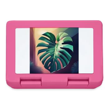 Monstera Leaf - Brotdose - Pink - Vorne