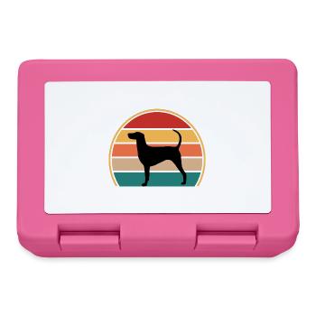Kerry Beagle Hundeliebhaber Silhouette Vintage Sonnenuntergang - Brotdose - Pink - Vorne