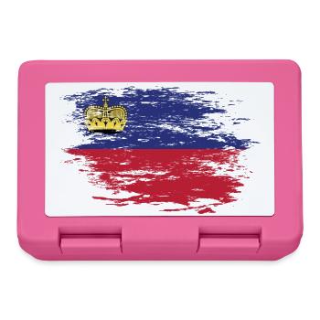 Liechtenstein Flagge used - Brotdose - Pink - Vorne