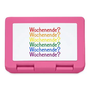 Wochenende Regenbogen LGBT - Brotdose - Pink - Vorne