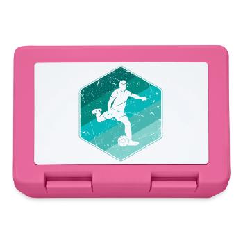 Fußballer Retro Fußball Spieler Fußballspieler - Brotdose - Pink - Vorne
