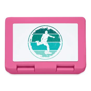 Fußballer Spieler Retro Fußballspieler Fußball - Brotdose - Pink - Vorne