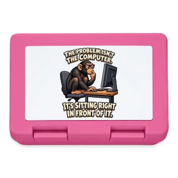 ODDROO – Computerproblem mit Nerd-Schimpanse - Brotdose - Pink - Vorne