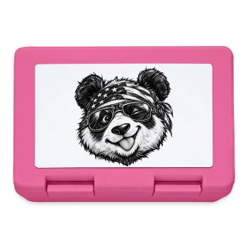 Cool Panda Biker Bandana Sonnenbrille Tierkunst - Brotdose - Pink - Vorne