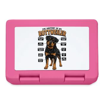 Rottweiler T Hundehalter Gassi Bekleidung Rotti  - Brotdose - Pink - Vorne