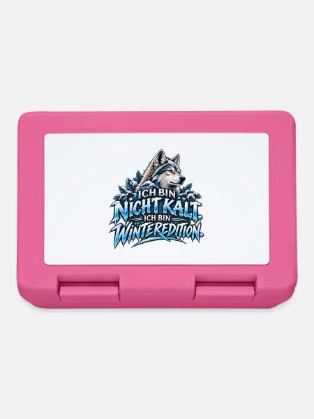 Eiswolf – Ich bin nicht kalt, ich bin Wintereditio - Brotdose - Pink