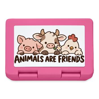 Animals Are Friends Farm Animals - Brotdose - Pink - Vorne