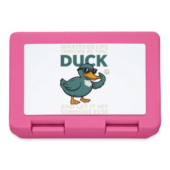 Duck Spruch: Lass es jemanden anders treffen - Brotdose - Pink - Vorne