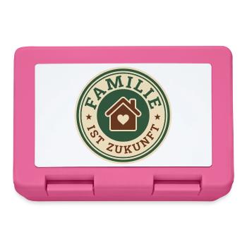 Familie ist Zukunft Werte - Brotdose - Pink - Vorne