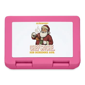Glühwein? Chefsache. Ich schenke aus. - Brotdose - Pink - Vorne