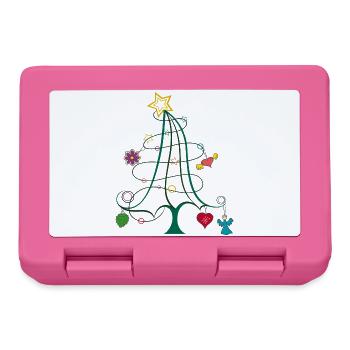 Tannenbaum, Christmas - Brotdose - Pink - Vorne