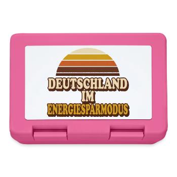 Energiesparmodus Retro Spruch Deutschland - Brotdose - Pink - Vorne