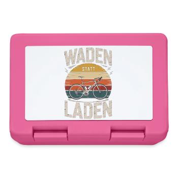 Waden statt Laden Radsport Geschenkidee - Brotdose - Pink - Vorne