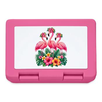 Niedlicher Flamingo Süße Flamingos - Brotdose - Pink - Vorne