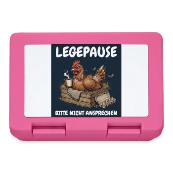 Legepause – Bitte nicht ansprechen Huhn - Brotdose - Pink - Vorne