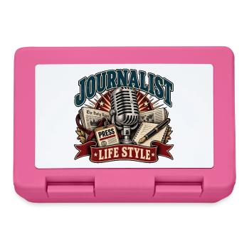 Journalisten-Lebensstil Retro - Brotdose - Pink - Vorne