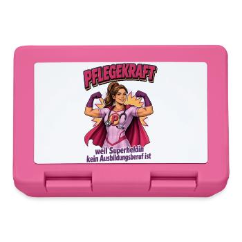 Pflegekraft Superheldin Motiv - Brotdose - Pink - Vorne