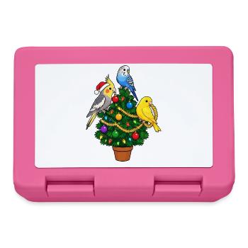 Nymphensittich, Wellensittich, Kanarienvogel, - Brotdose - Pink - Vorne