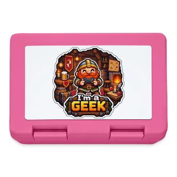 ICH BIN EIN NERD – Tavernenzwerg - Brotdose - Pink - Vorne