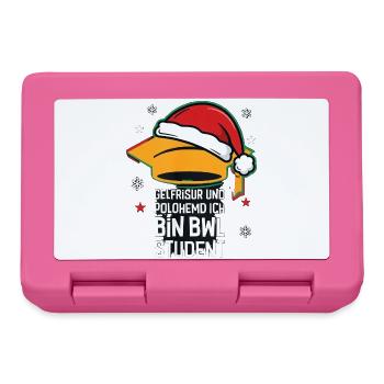 Gelfrisur Und Polohemd BWL Student Weihnachten - Brotdose - Pink - Vorne