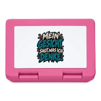 Mein Gesicht sagt, was ich denke - Brotdose - Pink - Vorne