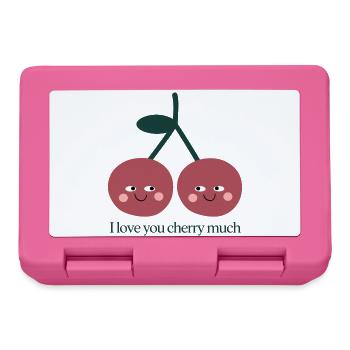 I Love You Cherry Much – Süße Kirschen Liebe - Brotdose - Pink - Vorne