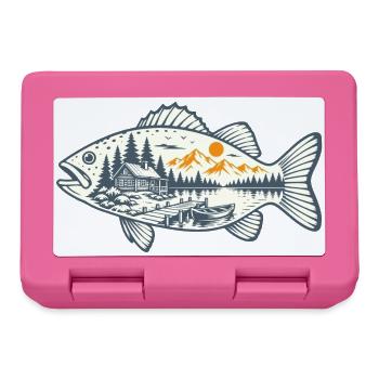 Vintage-Fischen - Brotdose - Pink - Vorne