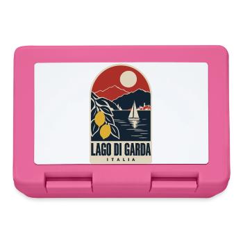Lago di Garda Vintage-Reiseplakat Gardasee - Brotdose - Pink - Vorne
