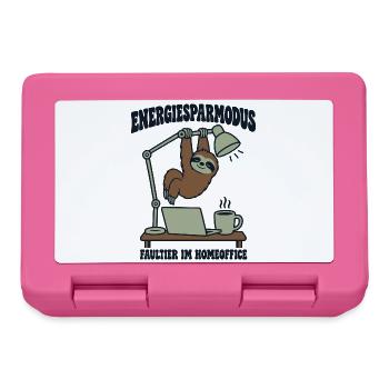 Energiesparmodus Faultier im Homeoffice - Brotdose - Pink - Vorne
