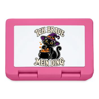 Ich braue mein Ding Katze - Brotdose - Pink - Vorne