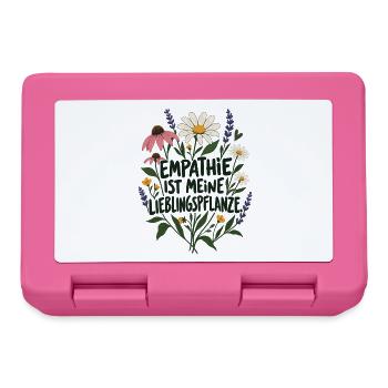 Empathie ist meine Lieblingspflanze Anti Hass - Brotdose - Pink - Vorne