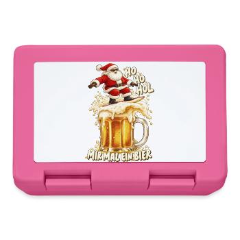 Ho Ho Hol mir mal ein Bier Surfender Weihnachtsman - Brotdose - Pink - Vorne