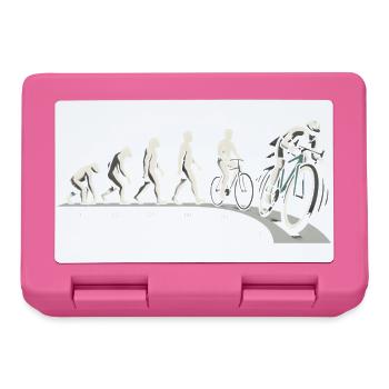 Rennrad Evolution Vom Affen Zum Radfahrer Radsport - Brotdose - Pink - Vorne
