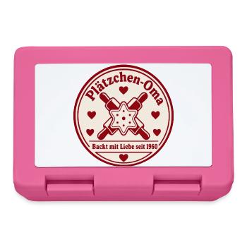 Plätzchen Oma Backkunst - Brotdose - Pink - Vorne
