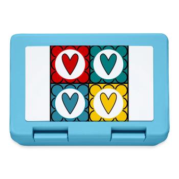 HEILIGER VALENTINSTAG. ICH LIEBE DICH. ICH LIEBE DICH. LIEBE. LIEBE - Brotdose - Saphirblau - Vorne