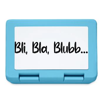 Sprüche Spruch lustig witzig Bli Bla Blubb Witz - Brotdose - Saphirblau - Vorne