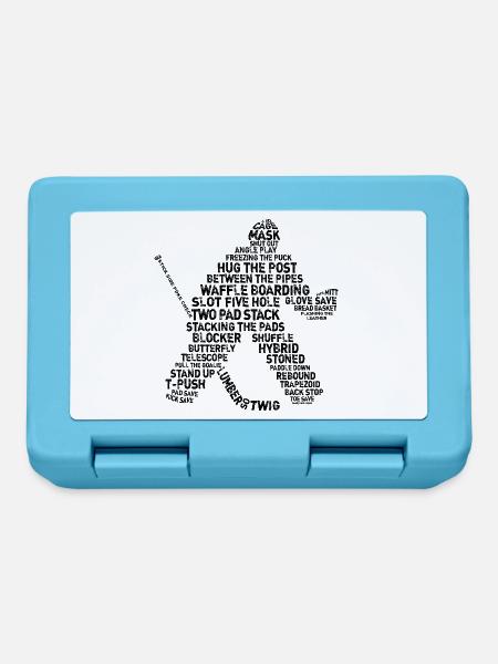 Goalie Lingo - Grunge Text-Version (Schwarzdruck) - Brotdose - Saphirblau