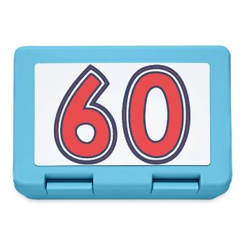 60. 60 JAHRE. 60-JÄHRIGES JUBILÄUM. 60. GEBURTSTAG. - Brotdose - Saphirblau - Vorne