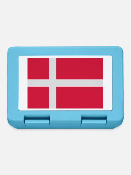 Dänische Flagge - Brotdose - Saphirblau