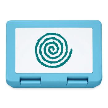 Spirale Symbol Wachstum und Erweiterung Blaugrün - Brotdose - Saphirblau - Vorne