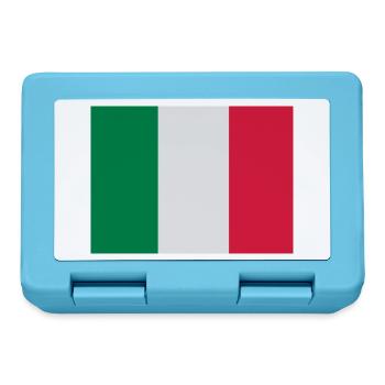 Italienische Flagge - Brotdose - Saphirblau - Vorne