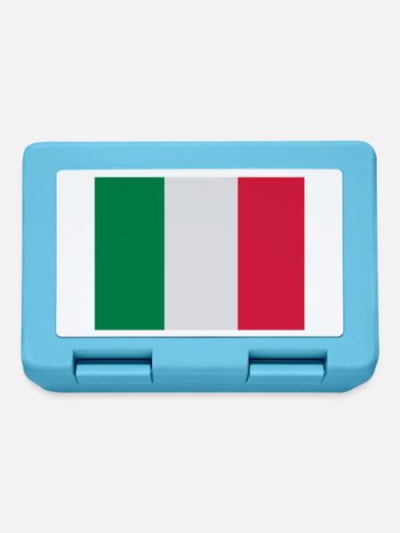 Italienische Flagge - Brotdose - Saphirblau