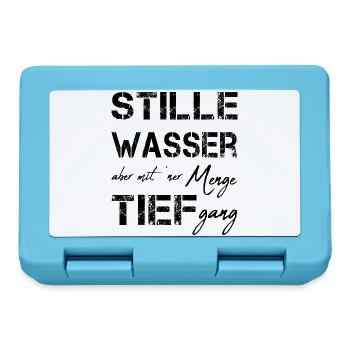 stille Wasser sind tief schwarz - Brotdose - Saphirblau - Vorne