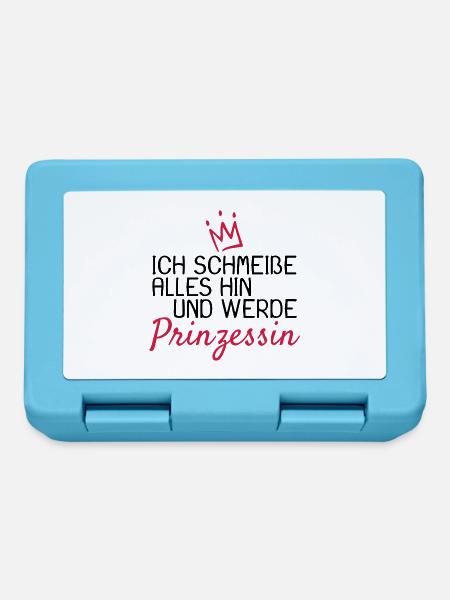 Lustige Sprüche Prinzessin - Brotdose - Saphirblau