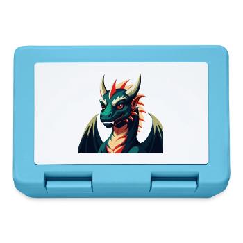 Dragon Cartoon Character Colorful Pet Animal - Lunchbox - sapphire blue - Front