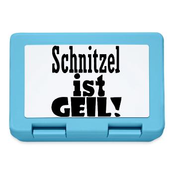 Schnitzel ist geil - Brotdose - Saphirblau - Vorne